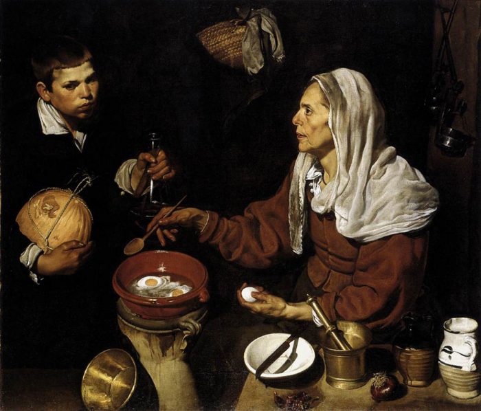 COCINAS DE FICCIÓN VIEJA FRIENDO HUEVOS- VELAZQUEZ
